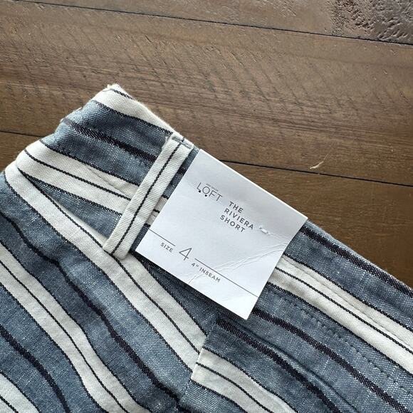 Loft Riviera Shorts Striped Size 4 NWT - Picture 3 of 4
